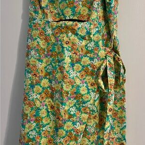 Astr Green Floral Dress